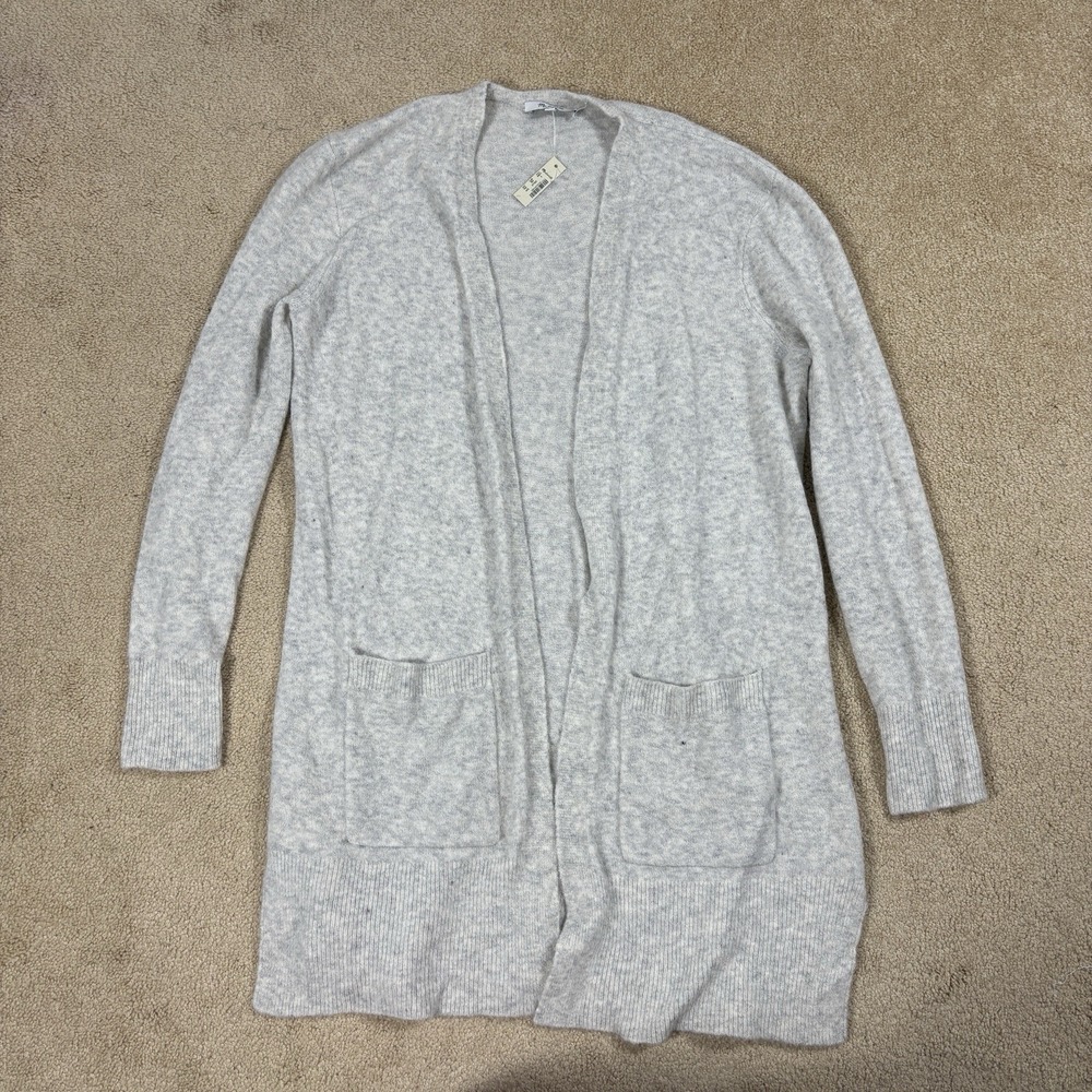 NWT Madewell Kent Cardigan Sweater Coziest Yarn Light Gray G9611 Longline Wool S